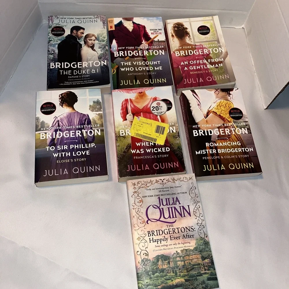 Julia Quinn Bridgerton The Duke and I Romance Novels Love Passion Lot of 7 Books